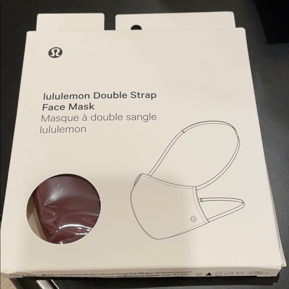 lululemon athletica Accessories - Brand New Lululemon double strap face mask- Garnet